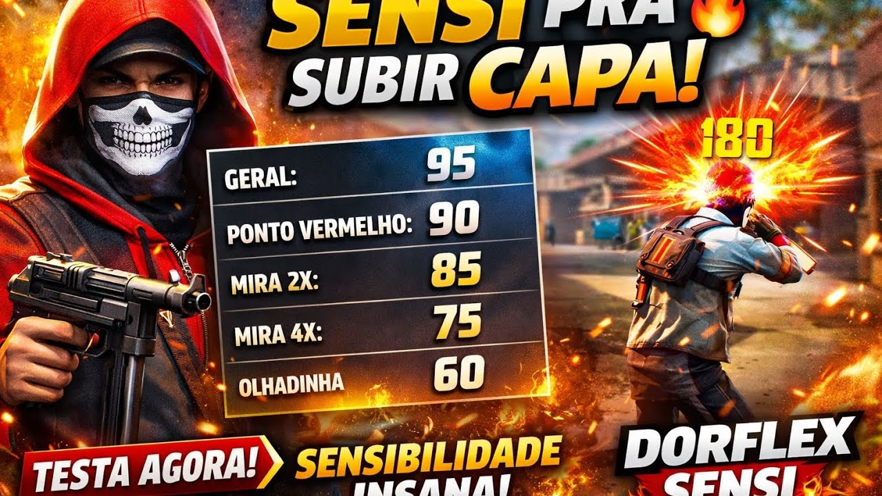 🔥 ESSA SENSIBILIDADE BUGOU O FREE FIRE 😱🔥 SÓ CAPA!