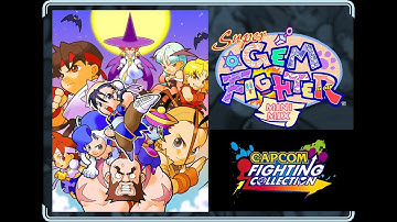 [Super Gem Fighter: Mini Mix] Arcade Gameplay [Capcom Fighting Collection] 720p 60fps