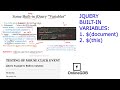 JavaScript | Builtin jQuery variables | $(document) $(this)