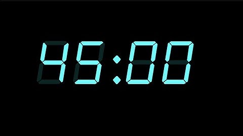 45 Minute Timer, retro cyan lcd alarm clock, with Alarm ⏰