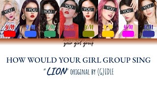 [Your Girl Group] LION by G(IDLE) with 8 members (line distribution)