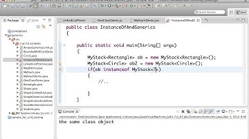 Calling The instanceof Operator on Generic Type Objects