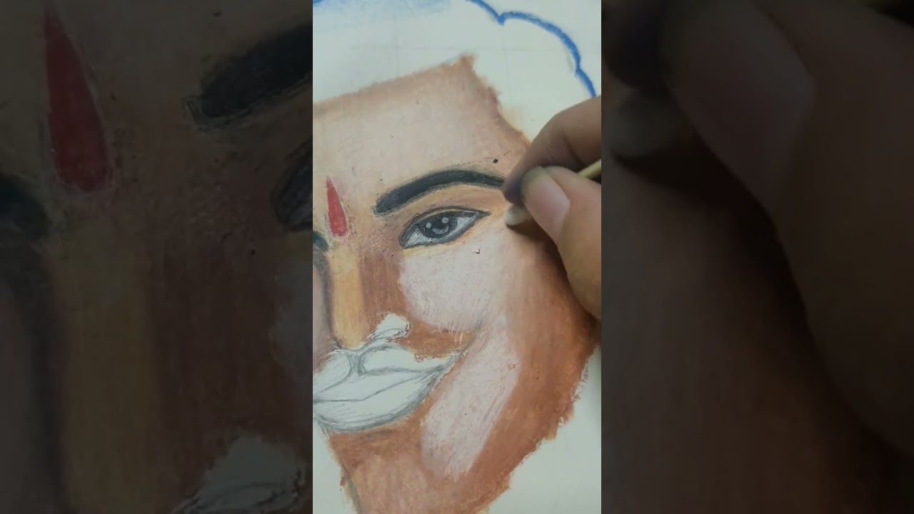 shree chandrashekhar azad drawing by Aadyaansh mandloi 🚩🙏 