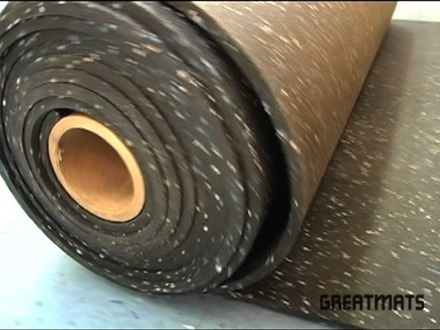 Rolled Rubber Flooring - 1/8 Thick Recycled Rubber