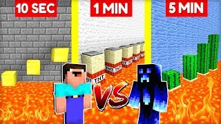 NOOB vs. PRO STAVÍ PARKOUR ZA 10 SEC / 1 MIN / 5 MIN v Minecraftu!