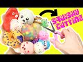 Mixing cute squishies slime plushies together into one bowl