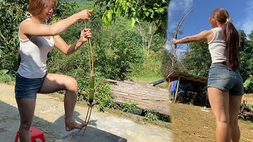 how to make bow and arrow at home easily from bamboo