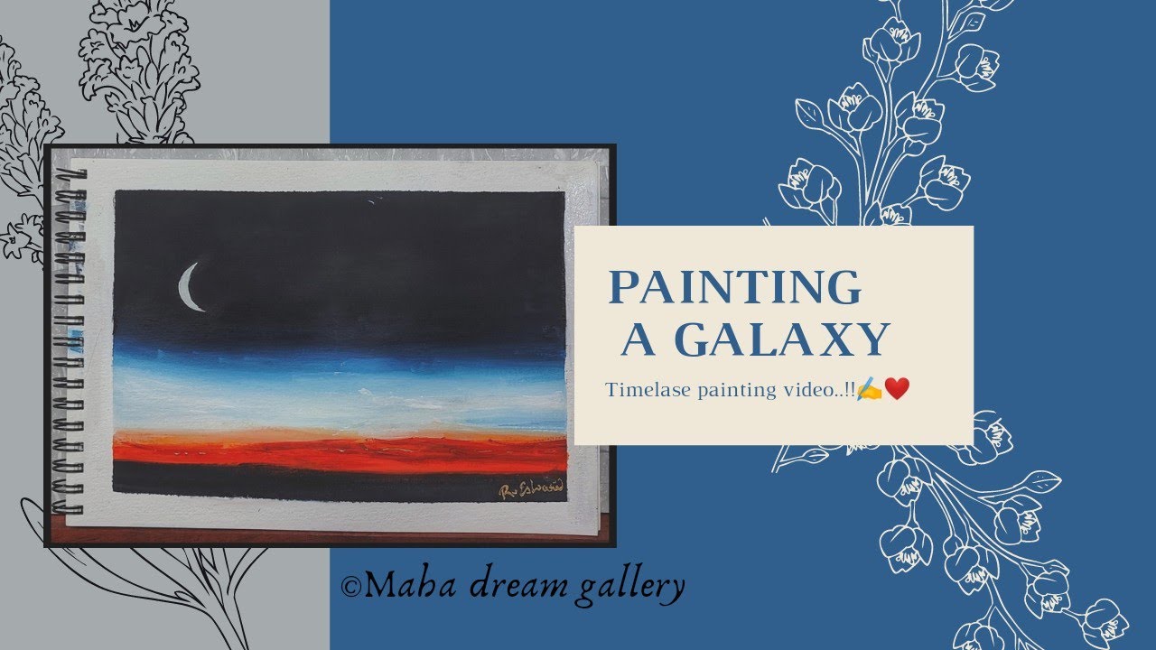 Gouache galaxy painting 🎨Time lapes painting Gouache painting🎨 YouTube