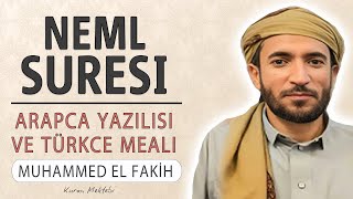Neml suresi anlamı dinle Muhammed el Fakih (Neml suresi arapça yazılışı okunuşu ve meali)