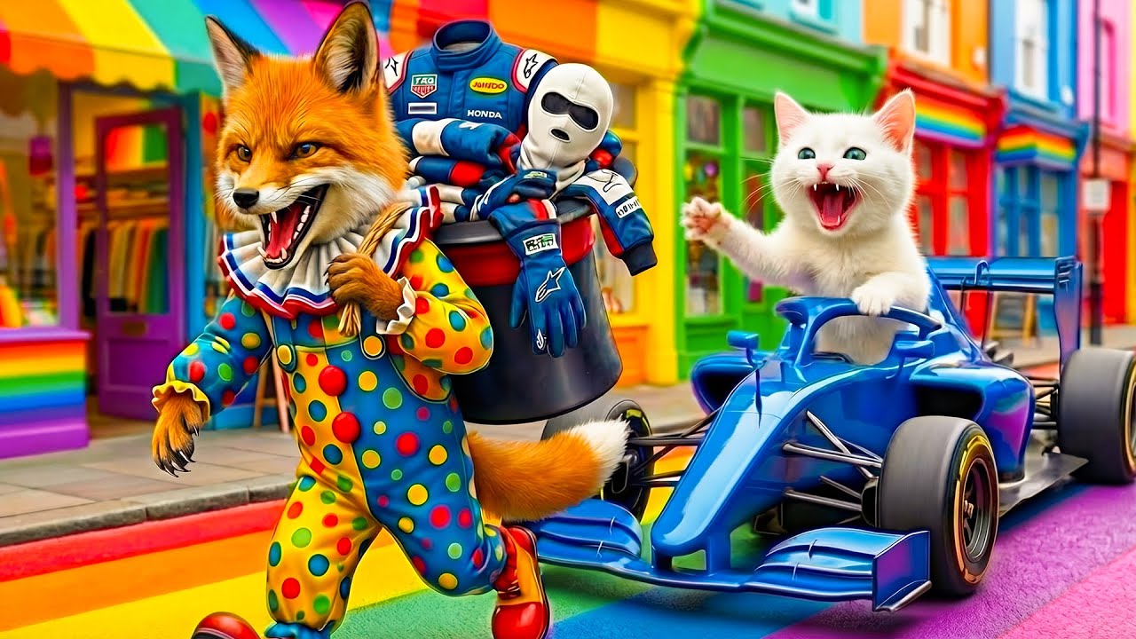 Mama Cat Trims Fur on the Farm and Makes Tiger Hat For Kittens At Home🐾🎩🐯 Racing Car