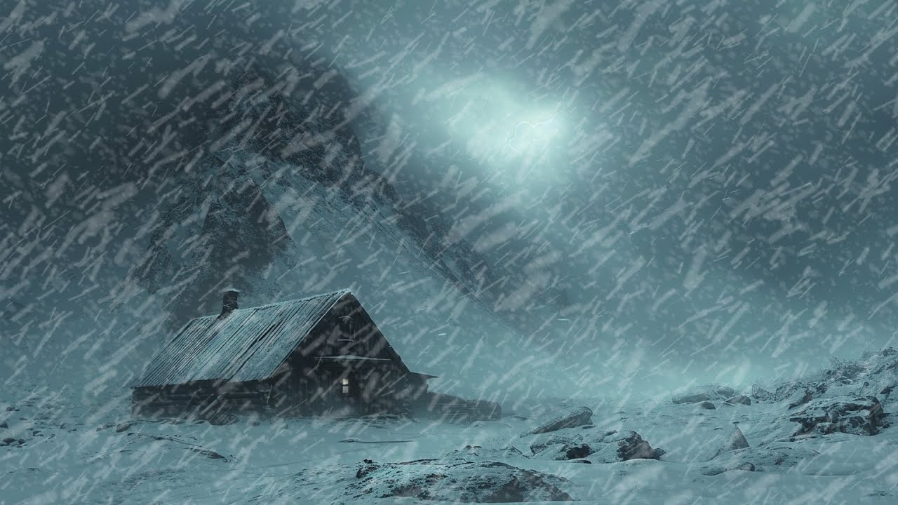 Blizzard Sounds Experience for Sleeping | Winter Storm Sound & Heavy ...