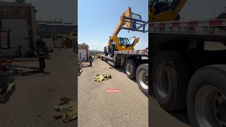 Watch This Telehandler Roll Off a Step Deck! 😳 | Heavy Equipment Delivery