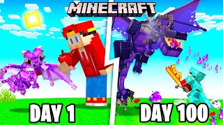 I Spent 100 Days with ULTIMATE DRAGONS in Minecraft... Heres What Happened