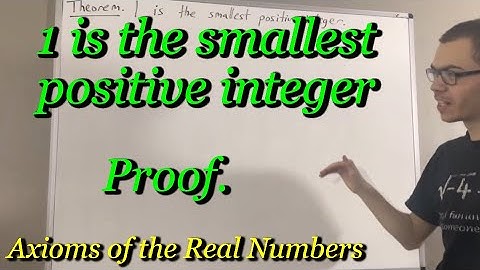 Prove that 1 is the smallest positive integer (First Proof) (ILIEKMATHPHYSICS)