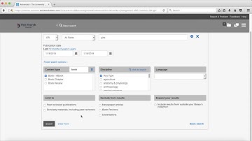 OneSearch: Advanced Search