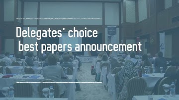 Delegates’ choice best papers announcement