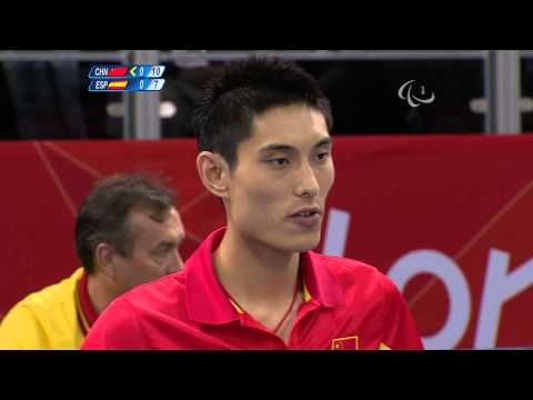 Table Tennis - CHN vs ESP - Men's Singles - Class 3 Quarterfinal 1, London 2012 Paralympic Games