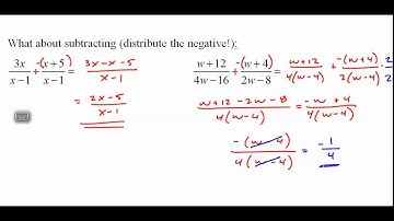210 and 240 9 2 Adding and Subtracting Rational Expressions