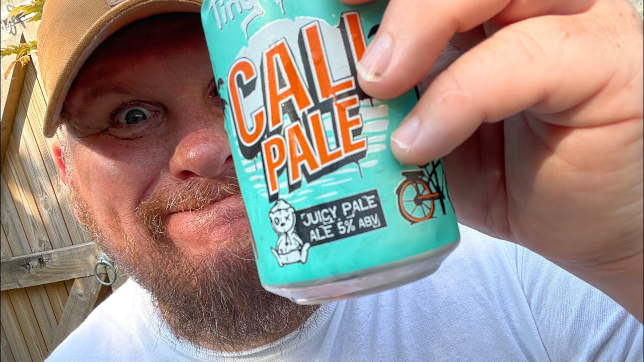 TINY REBEL - CALI PALE 330ml can beer review - basically drinking in the garden
