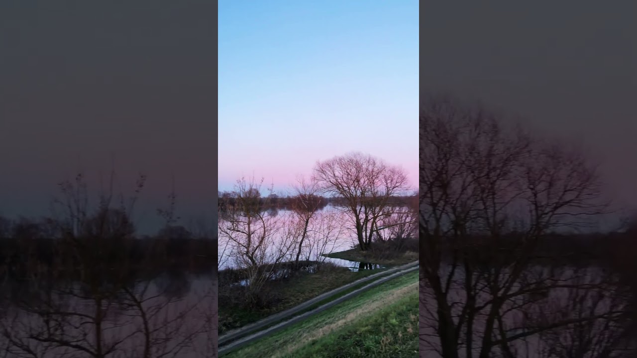 Beautiful Sunset in Poland with lake🌄🇵🇱