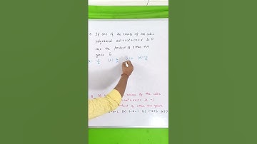 if one zero of cubic polynomial is the product of other two zeroes is | #shorttrick #polynomials