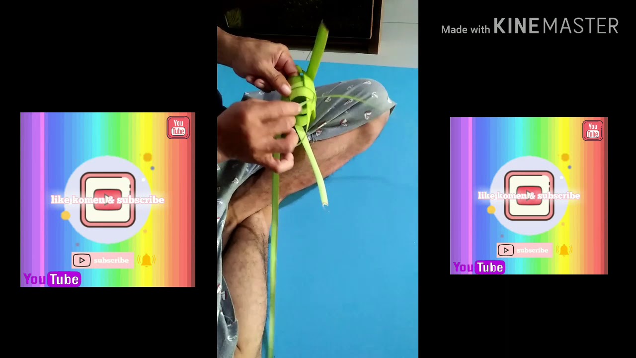 tutorial membuat ketupat😎💯🔶🔷 