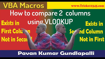 Compare Two Columns Using VLookup And IFError Functions through VBA Macros || FillDown In VBA Macros