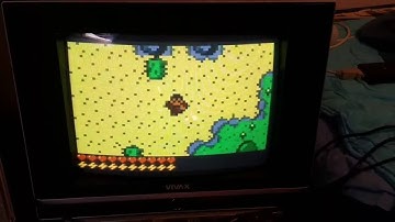 Atari 8bit Monk - collision detection - on crt