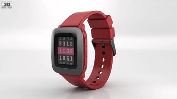 Pebble Time Red 3D model by 3DModels.org