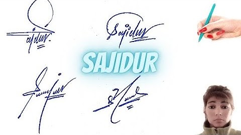 Sajidur name signature with arooj