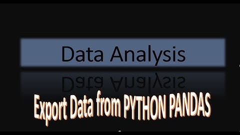 Export data from python pandas to CSV and Excel | HINDI TUTORIAL