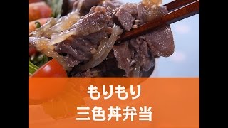 【簡単レシピ】もりもり三色丼弁当の作り方