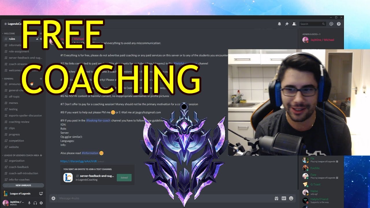 Free League of Legends Coaching! Introducing LegendsCoaching YouTube