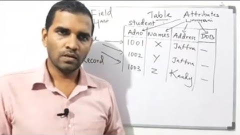 G.C.E (A/L) ICT | Database | Introduction | Tamil Medium