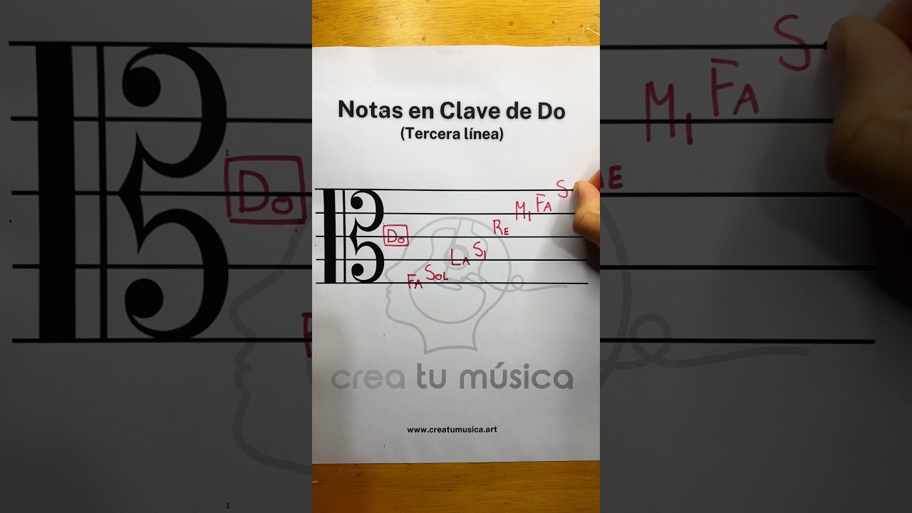 Notas en Clave de Do en Tercera Línea