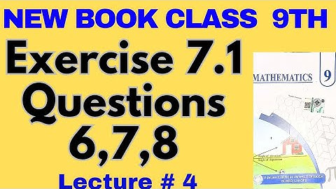Class 9 Math | Chapter 7 Coordinate Geometry | Exercise 7.1 Q6, Q7, Q8 | New Book 2025