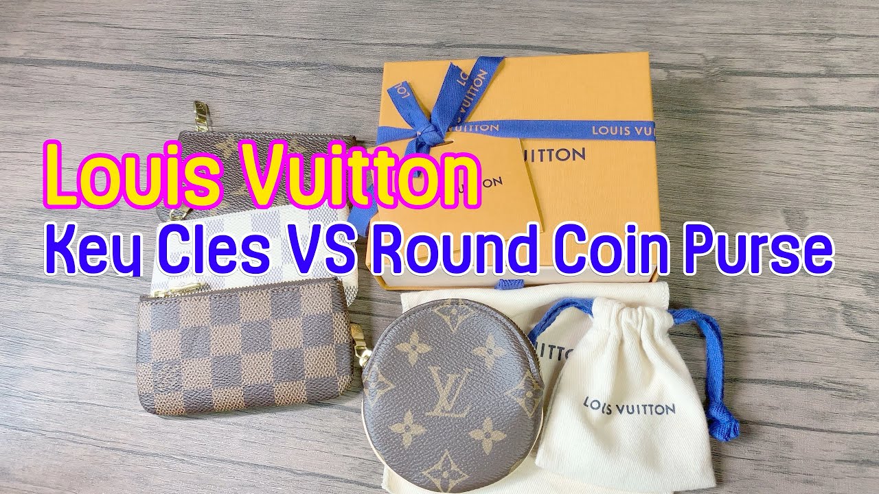 Louis Vuitton Comparison Key Cles VS Round Coin Purse 루이비통 키파우치/키클레이와 동전 지갑 비교 - YouTube
