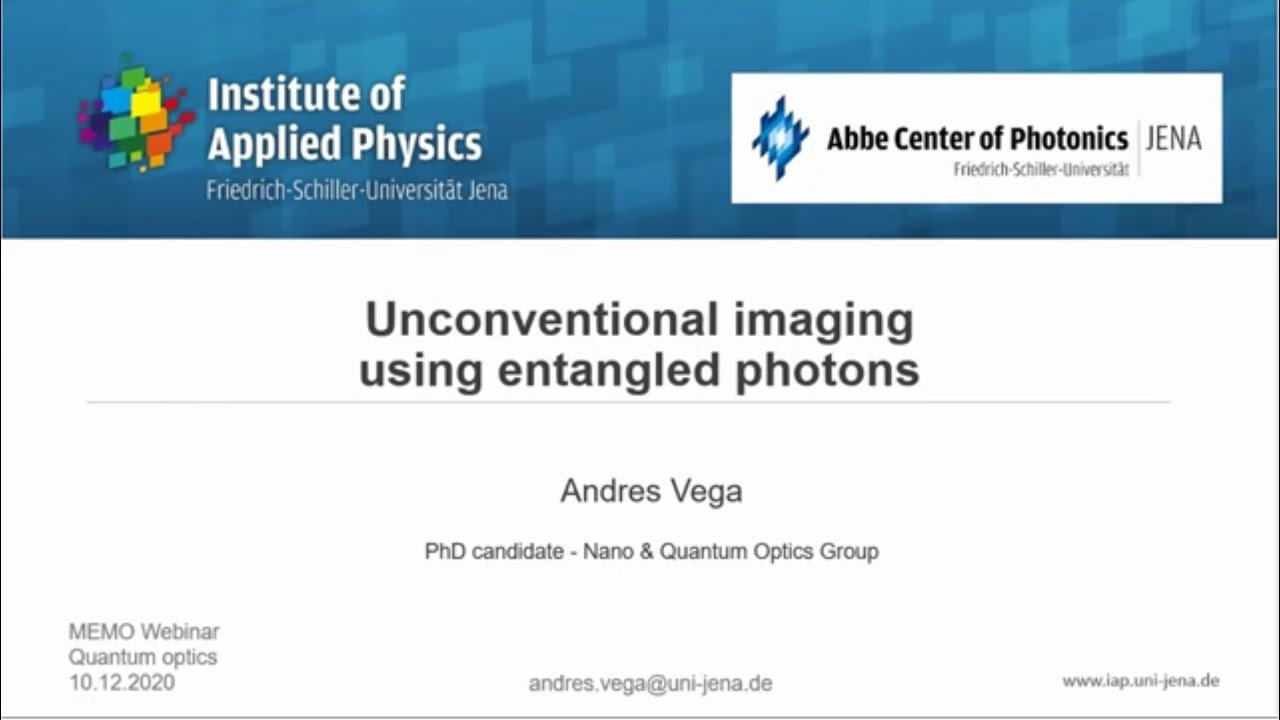 Unconventional imaging using entangled photons - YouTube