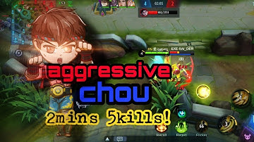 Gank mode chou • 6mins Enemy surrender • Aggressive Rank gameplay