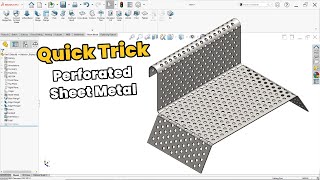 картинка: Быстрые советы SolidWorks: как легко создать перфорированный листовой металл
