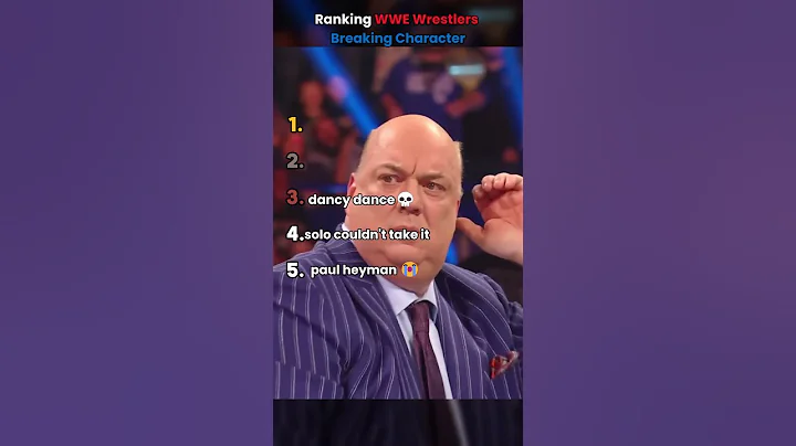 Ranking WWE Wrestlers Breaking Character