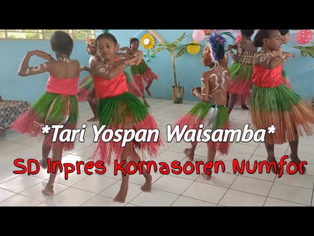 Tari Yospan Waisamba #tariantradisional #biakpapua #siswa SD Inpres Kornasoren Numfor class=