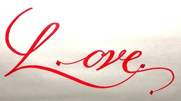 Love Name Signature Calligraphy Status | How to Draw, Cursive Calligraphy with Cut Marker