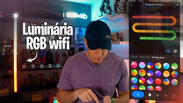 Luminária Vertical Wifi ZemiSmart com Alexa cores RGB