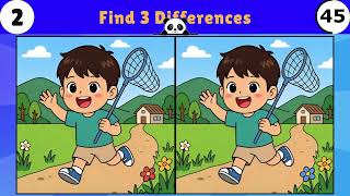 Spot 3 Difference | Cognitive Training | Find the Differences | Brain Teasers | Puzzles