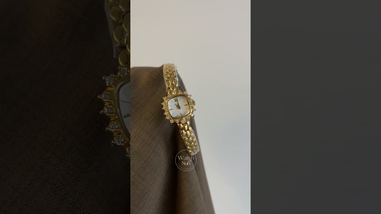 SKU:0332 Gold Vintage inspired Watch zircon stones+in a gift bag stainless steel Gold Watches for Women Updated Vintage Ladies Wrist Watches  main image 3