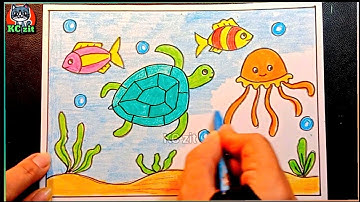 Đại dương trong mắt em - mĩ thuật lớp 2 bài 3 - vẽ con vật dưới đại dương - KC zit