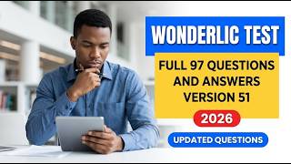 Wonderlic Test 2026 Full 97 Questions and Answers Var51 Practice Test Pass Fast