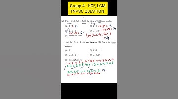 tnpscmaths/hcflcm/reasoning #reasoning #tnpscmaths #lcmhcf #tnpscpreviousyearquestions