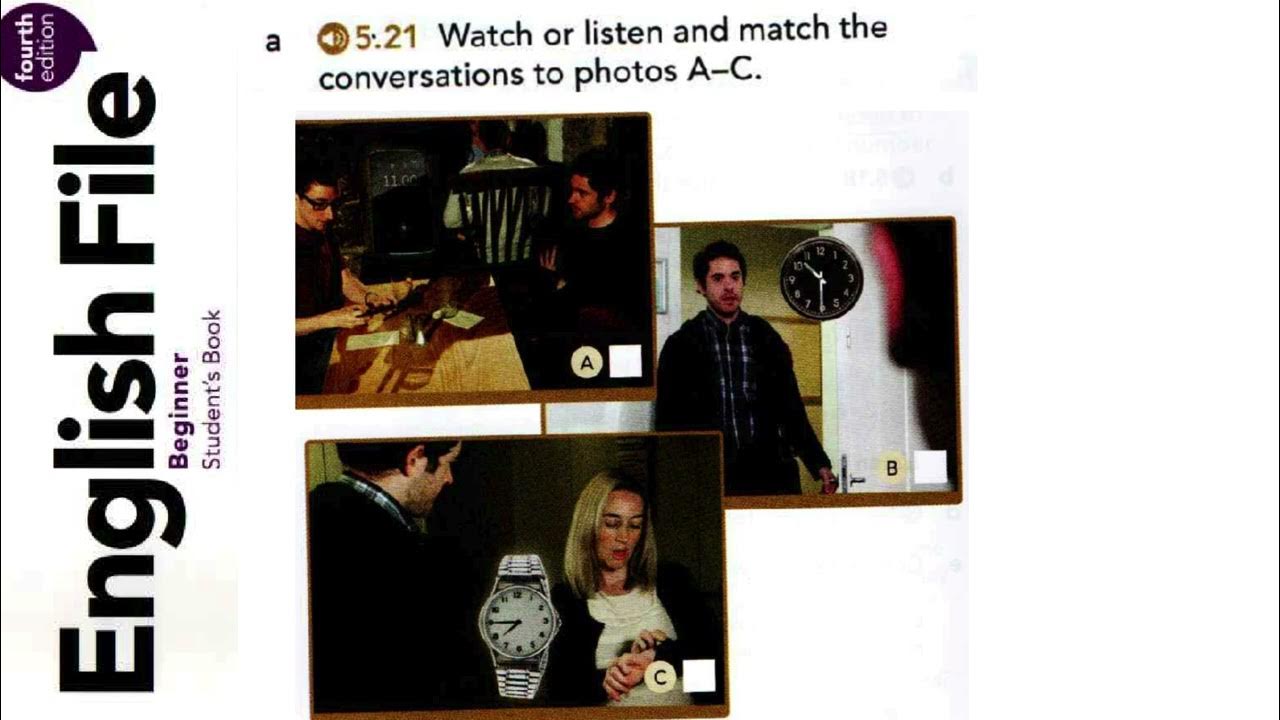 English File beginner 4th edition SB_5.21 - YouTube